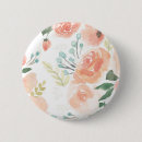 Recherche de pavots roses badges Aquarelles