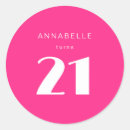 Recherche de anniversaire de 21 ans autocollants Élégant