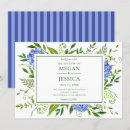 Recherche de hortensias bleus invitations Bride