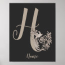 Suche nach monogramm h poster Für sie