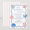 Recherche de quinze ans invitations Bleu