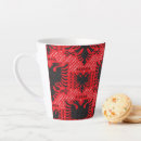 Recherche de drapeau albanais tasses Rouge