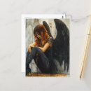 Recherche de femme ange cartes postales Ai généré