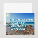 Suche nach einfaches leben postkarten Typografie