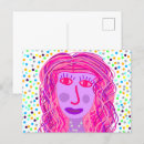 Recherche de portrait abstrait cartes postales Moderne