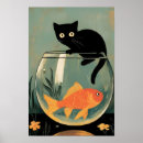 Suche nach schwarze fische poster Katze