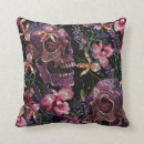 Recherche de rose de crâne coussins Vintage