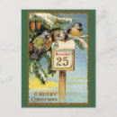 Suche nach vogel im winter postkarten Frohe weihnachten