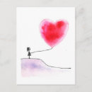 Recherche de ballons forme coeur cartes postales Mignon