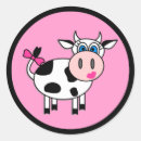 Recherche de vaches heureuses autocollants Rose