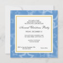 Recherche de bleu et or noël invitations Fête d'entreprise