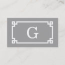 Recherche de clé grecque cartes visite Monogramme