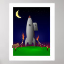 Suche nach astronaut dem mond poster kinder poster Rakete