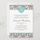 Recherche de motif zèbre invitations Monogramme