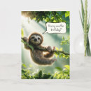 Recherche de sloth anniversaire cartes Faune