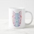 Recherche de tête loup tasses Feuille
