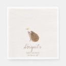 Recherche de hérissons serviettes Baby shower boisé