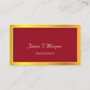 Recherche de rouge or cartes visite Monogramme