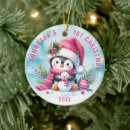 Recherche de pingouin mignon de noël Rose