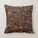 Recherche de pêche et noir coussins Moderne