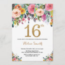 Recherche de floral 16ans anniversaire invitations Fête d'anniversaire