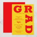 Recherche de rouge jaune invitations Diplômé