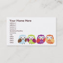 Suche nach eulen visitenkarten Bunt