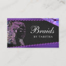 Recherche de violette africaine cartes visite Tressage africain