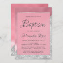 Recherche de rose de bébé baptême invitations Religieux