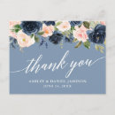 Recherche de bleu foncé cartes postales Aquarelle rose floral