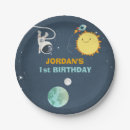 Recherche de espace extra atmosphérique assiettes en papier Premier anniversaire