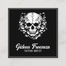Recherche de crâne vintage cartes visite Artiste de tatouage