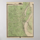 Recherche de carte du comté posters Lithographié