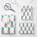Recherche de ananas rose papier cadeau Floral
