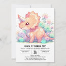 Recherche de triceratops invitations D'anniversaire de dinosaure