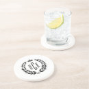 Recherche de lauriers dessous de verres Monogrammé