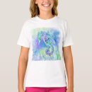 Recherche de hippocampe coloré tshirts Aquarelle