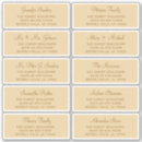 Recherche de listes autocollants Étiquettes de adresse invités