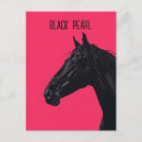 Recherche de cheval noir cartes postales Rose