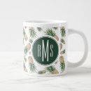 Recherche de motif d ananas tasses Aquarelle