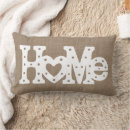 Recherche de brun et blanc coussins Simple