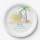 Recherche de beach baby shower assiettes Surf