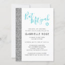 Recherche de bleu turquoise bar bat mitzvah invitations Étoile de david
