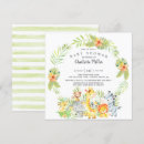 Recherche de jungle animals baby shower invitations Safari