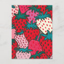 Recherche de fraises cartes postales Rétro