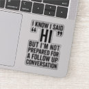 Recherche de timide autocollants Typographie