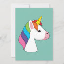 Recherche de licorne kawaii vœux cartes Magique