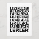 Recherche de langue cartes postales Typographie