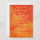 Recherche de bébé moderne invitations Orange