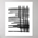Recherche de rayures noires et blanches posters Moderne